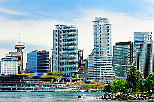 建筑,塔,市区,温哥华,不列颠哥伦比亚省,加拿大