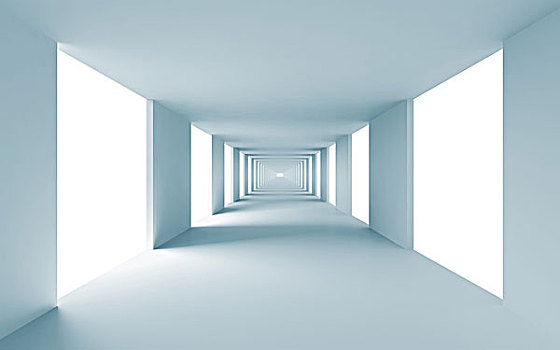 抽象,建筑,背景,空,蓝色,走廊