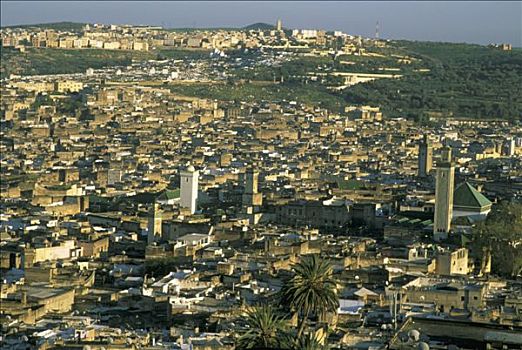 摩洛哥,全视图,城镇