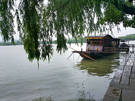 嘉兴南湖,红船,烟雨楼