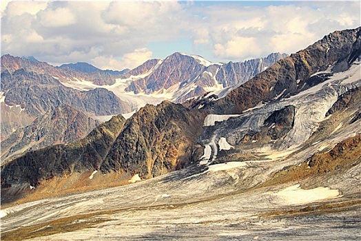 考纳泰,冰川,山谷,冰河