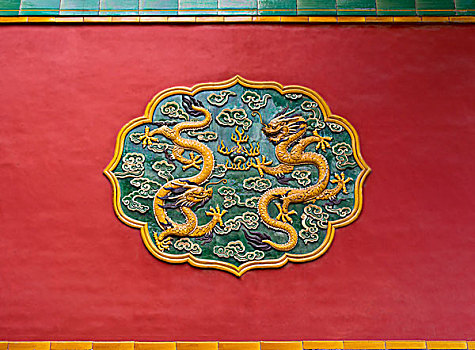 光滑,壁画,故宫,北京,中国