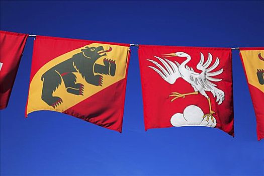 伯恩,旗帜,伯恩高地,瑞士,欧洲