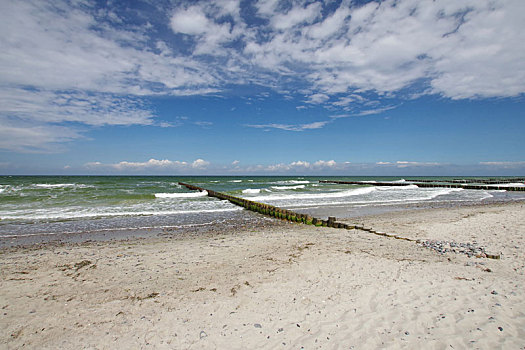 波罗的海,靠近,半岛,费施兰德-达斯-茨因斯特,梅克伦堡州,东德