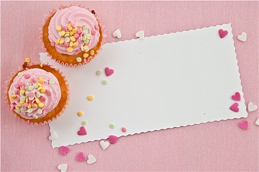 杯形蛋糕,粉色