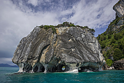 大理石,洞穴,湖,波多黎各,区域,智利,南美