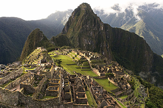 风景,马丘比丘,城市,高,安迪斯山脉,现代,秘鲁,卧,英里,西北地区,库斯科市,顶端,隐藏,峡谷,仰视,高地