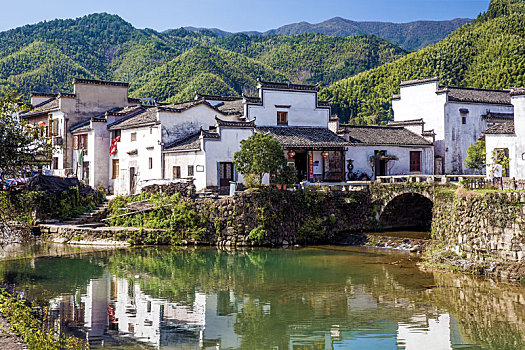 皖南古村落黟县卢村,中国安徽省黟县卢村木雕楼景区