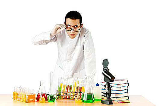 化学家,实验室,实验,溶液