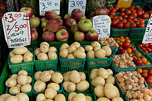 果蔬,出售,市场货摊,市场,渥太华,安大略省,加拿大