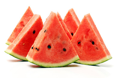 西瓜_切片_隔绝_白色背景_背景_高清图片_全景视觉