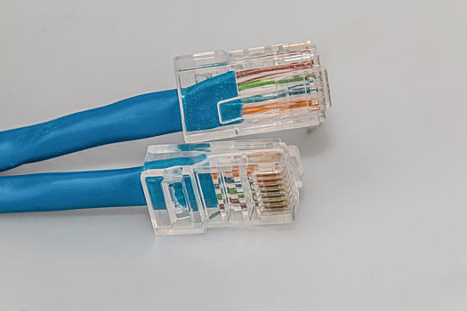 蓝色家用网络水晶头千兆宽带线缆