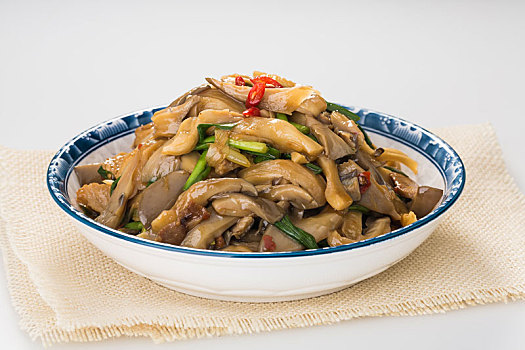 中式家常菜肴炒平菇