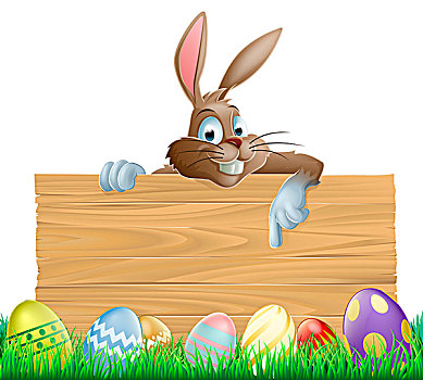 兔子,指向,复活节彩蛋