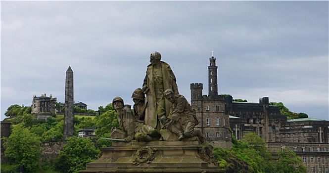 战争纪念碑,北方,桥,爱丁堡