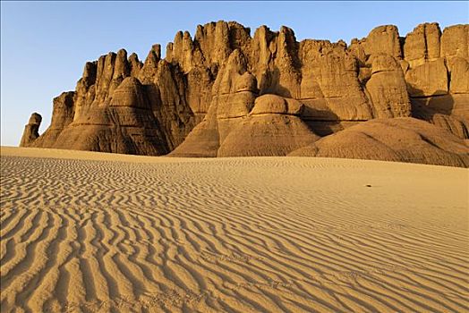 侵蚀,岩石构造,上升,室外,波纹,锡,撒哈拉沙漠,阿尔及利亚,北非