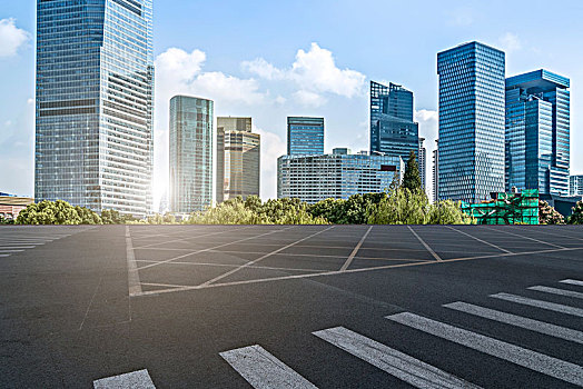 城市广场道路和杭州钱江新城