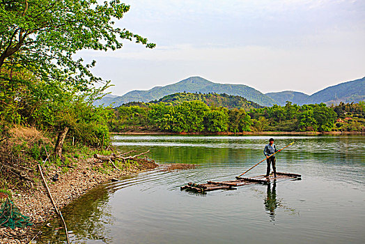 上林湖,湖水,风光,船,渔民,水,生态