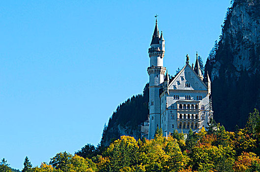 新天鹅堡,城堡,湖,巴伐利亚,德国,欧洲