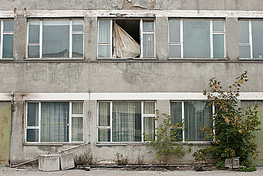 建筑,荒废,房子,梅克伦堡前波莫瑞州,德国,欧洲