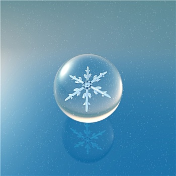 圣诞节,雪花,水晶球