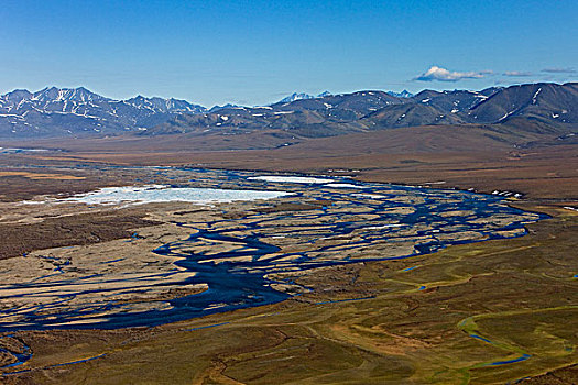 河,砾石,北极国家野生动物保护区,阿拉斯加