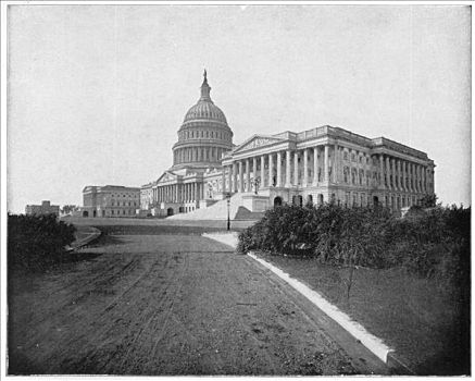 国会,华盛顿特区,迟,19世纪,艺术家,未知