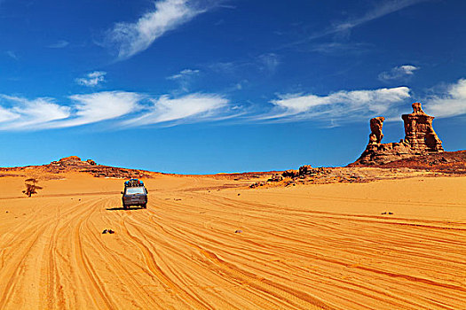 道路,撒哈拉沙漠,阿尔及利亚