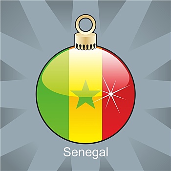 塞内加尔,旗帜,圣诞节,形状