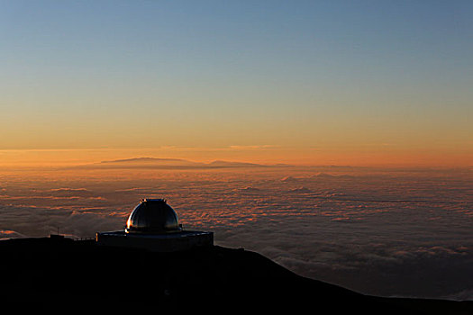 日落,顶峰,哈雷阿卡拉火山,毛伊岛,莫纳克亚,夏威夷,美国