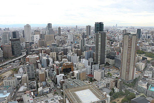 大阪,梅田蓝天大厦,俯拍