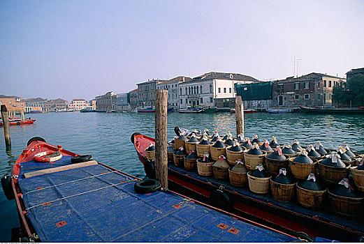 船,递送,葡萄酒,威尼斯,意大利
