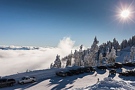 攀升,阿什兰,滑雪胜地,南方,俄勒冈,美国