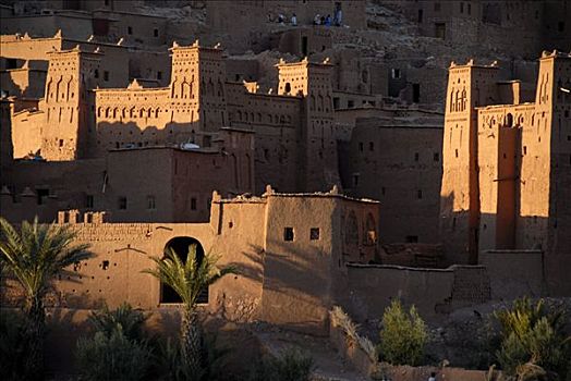夜光,建筑,传统,要塞,摩洛哥