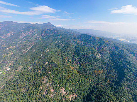 航拍福建福州鼓山风景名胜区