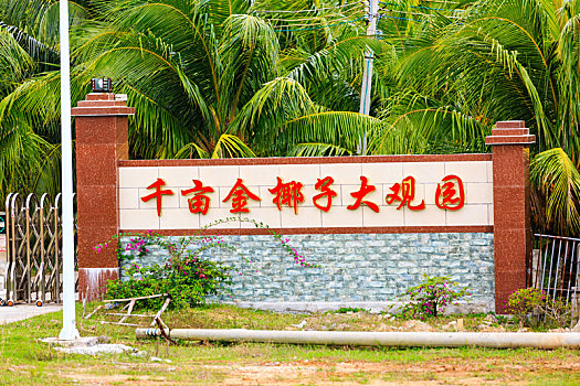 中国海南兴隆千亩金椰子大观园