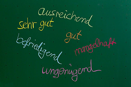 德国,学校,分数,书写,粉笔,黑板,欧洲