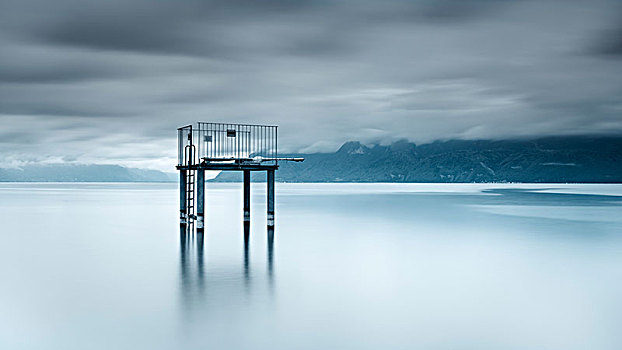 瑞士,日内瓦湖,跳板,中间