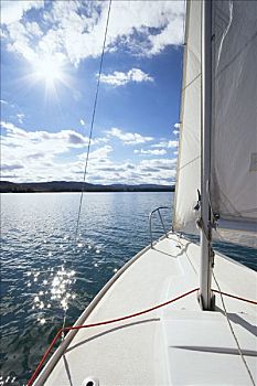 帆船,灵异,湖,艾伯塔省,加拿大