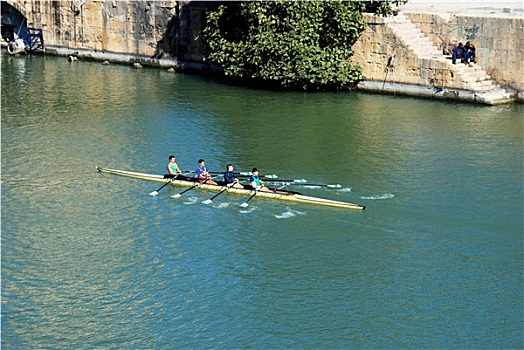 桨手,瓜达尔基维尔河,西班牙,塞维利亚