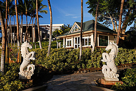 马,雕塑,瓦克拉,乡村,夏威夷大岛,夏威夷,美国