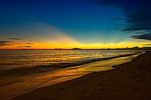 日出,海滩,马达加斯加,非洲