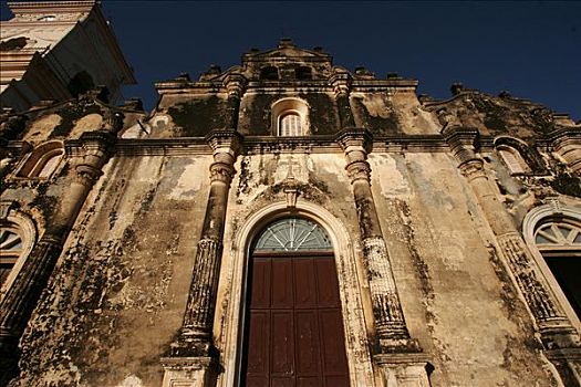 巴洛克,建筑,教堂,格拉纳达,尼加拉瓜,中美洲
