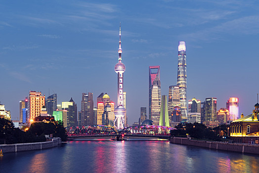 上海,天际线,东方明珠塔,世界,金融中心,金茂大厦