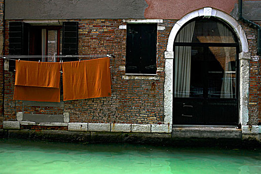 拱形,入口,洗衣服,运河,威尼斯,意大利,欧洲