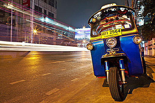嘟嘟车,街道,曼谷