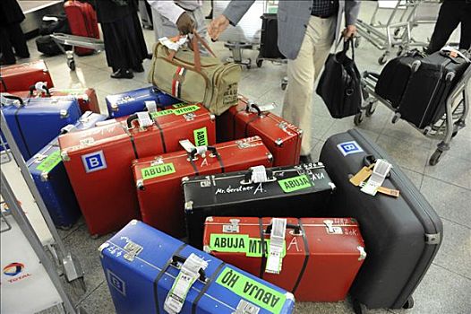 手提箱,到达,机场,尼日利亚,非洲