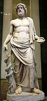 雕塑,希腊人,神,治愈,早,二世纪,艺术家,未知