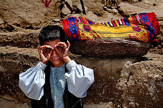 孩子,阿富汗,七月,2006年