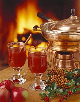 热,圣诞节,壁炉